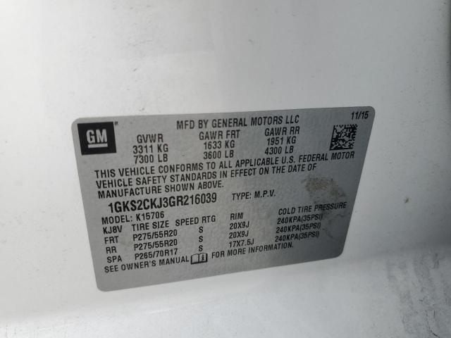 2016 GMC YUKON DENALI - 1GKS2CKJ3GR216039