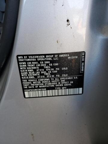 2019 VOLKSWAGEN ATLAS S 1V2AP2CA8KC601849