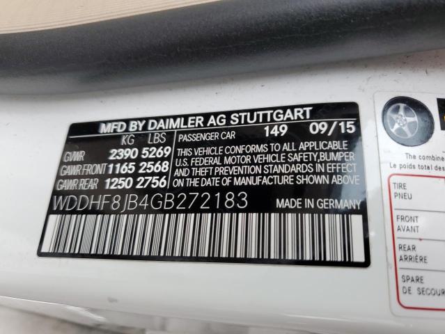 2016 MERCEDES-BENZ E 350 4MATIC WDDHF8JB4GB272183