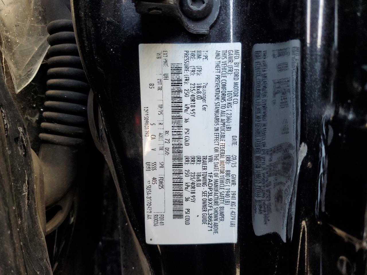 Lot #3317773070 2015 FORD FOCUS ST