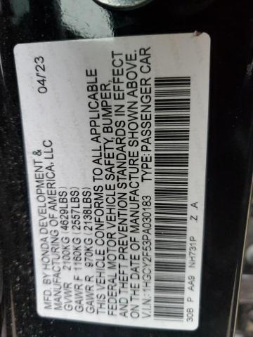 2023 HONDA ACCORD HYB 1HGCY2F53PA030183