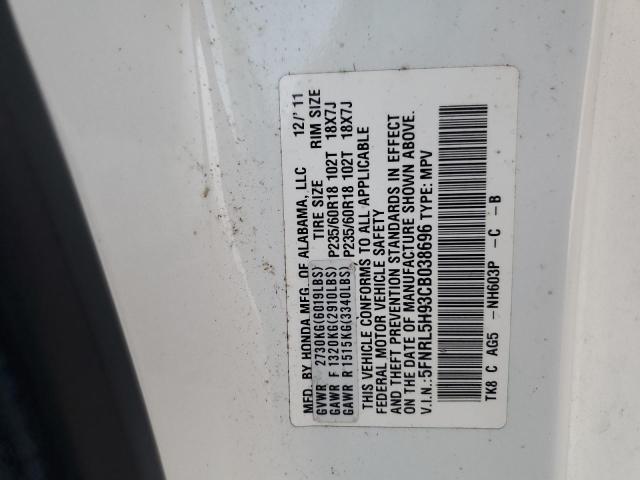 2012 HONDA ODYSSEY TO #3291397150