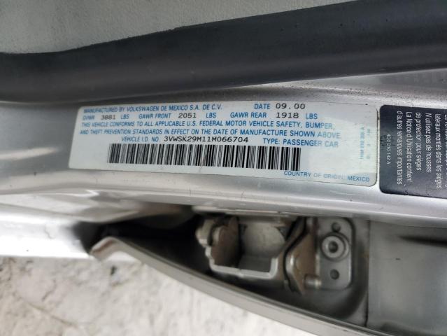 2001 VOLKSWAGEN JETTA #3302855888