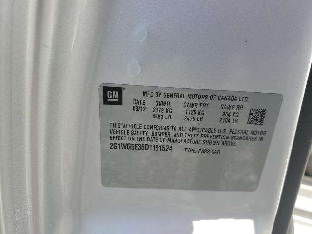 2013 CHEVROLET IMPALA LT - 2G1WG5E36D1131524