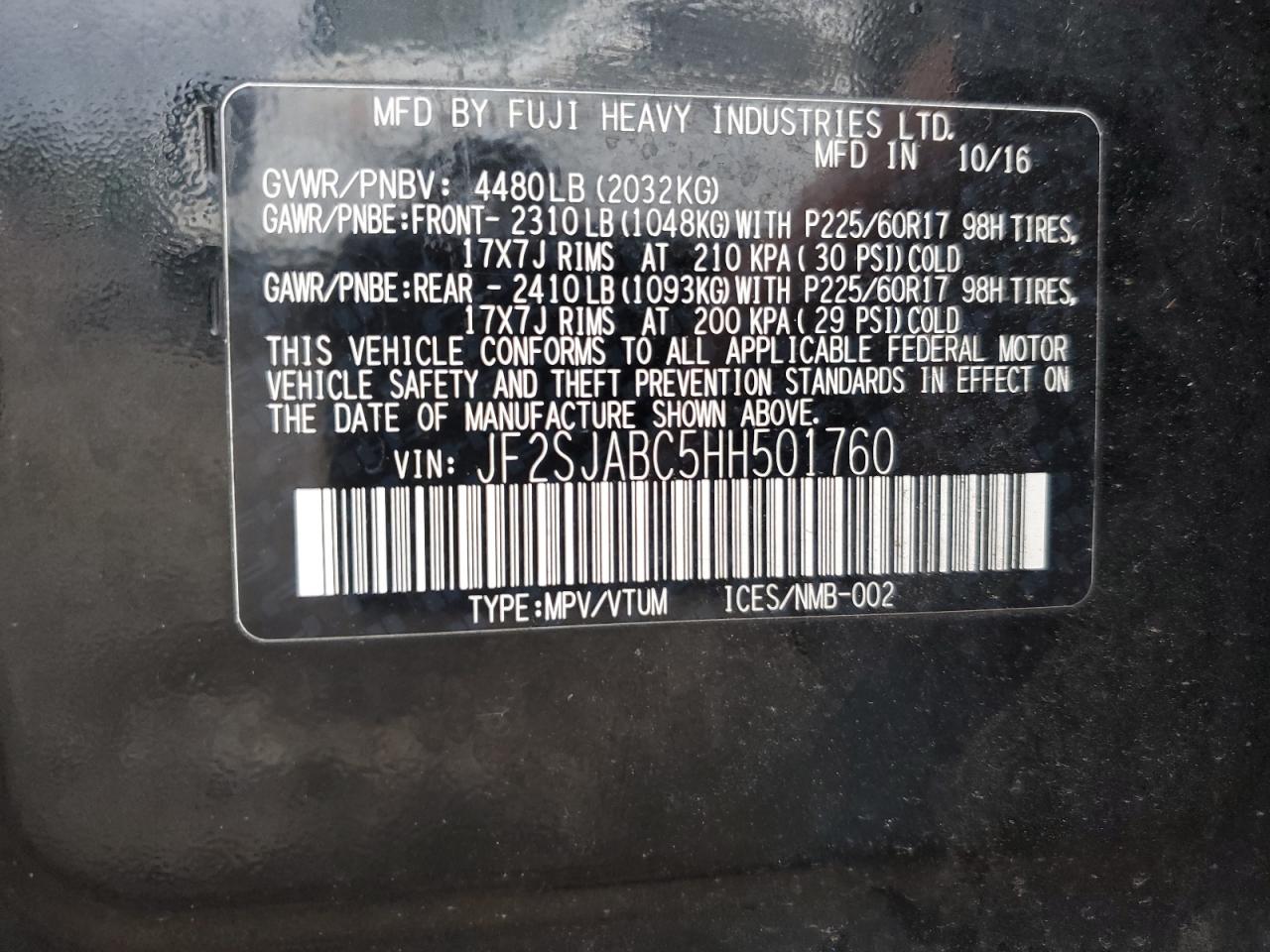 SUBARU FORESTER 2.5I