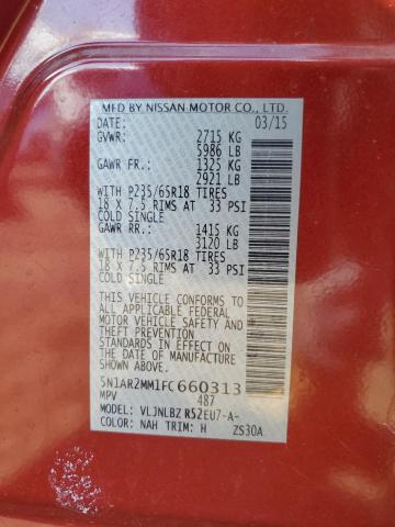 2015 NISSAN PATHFINDER 5N1AR2MM1FC660313