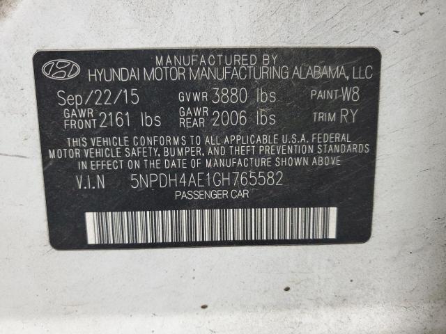 2016 HYUNDAI ELANTRA SE - 5NPDH4AE1GH765582