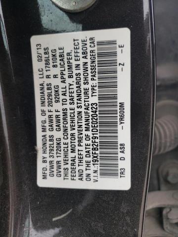 2013 HONDA CIVIC EXL - 19XFB2F91DE020423