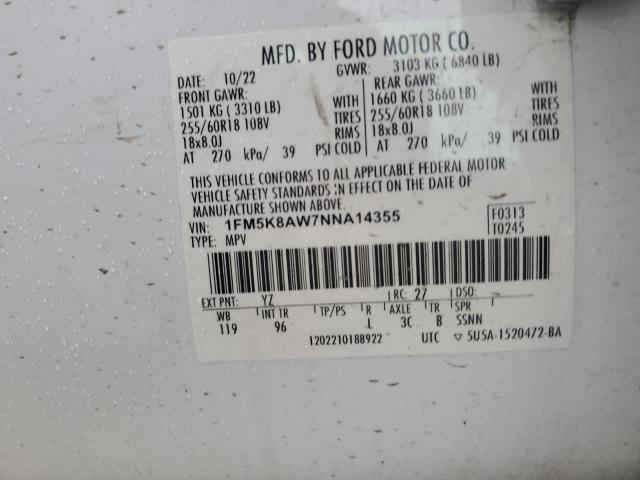 2022 FORD EXPLORER P - 1FM5K8AW7NNA14355