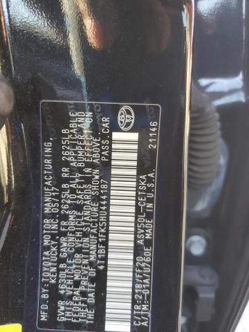 2017 TOYOTA CAMRY LE 4T1BF1FK5HU444187