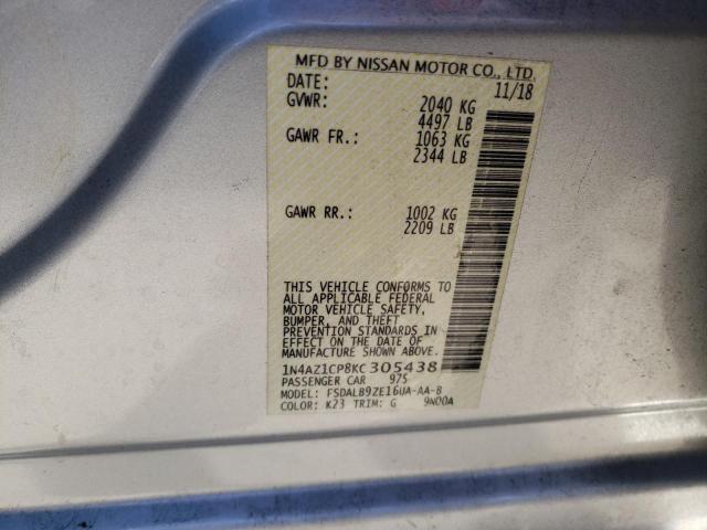 2019 NISSAN LEAF S 1N4AZ1CP8KC305438