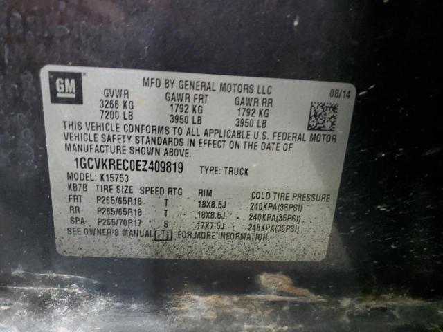 2014 CHEVROLET SILVERADO - 1GCVKREC0EZ409819