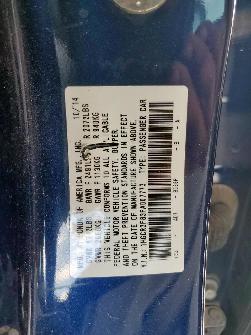 2015 HONDA ACCORD EXL 1HGCR3F83FA007773