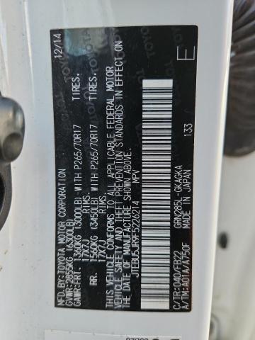2015 TOYOTA 4RUNNER SR JTEBU5JR9F5226214