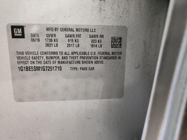 2016 CHEVROLET CRUZE LT - 1G1BE5SM1G7291710