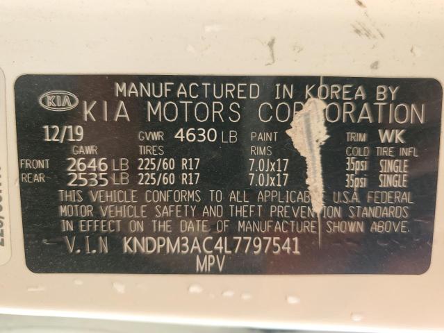 2020 KIA SPORTAGE L KNDPM3AC4L7797541