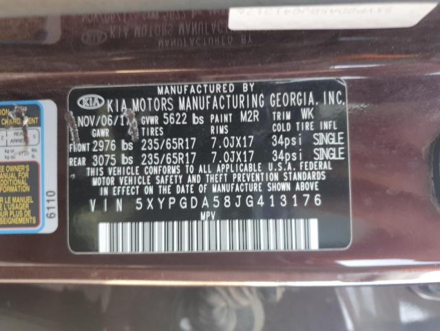 2018 KIA SORENTO LX - 5XYPGDA58JG413176