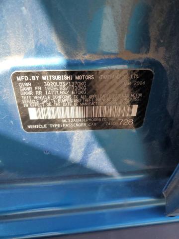 2024 MITSUBISHI MIRAGE ES ML32AUHJ1RH008670
