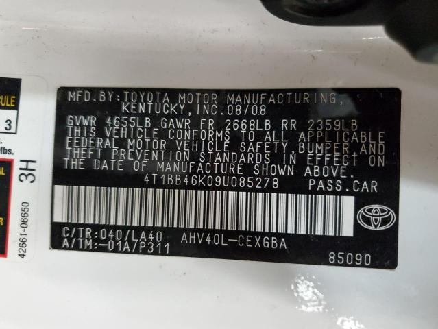 2009 TOYOTA CAMRY HYBR #3277736142