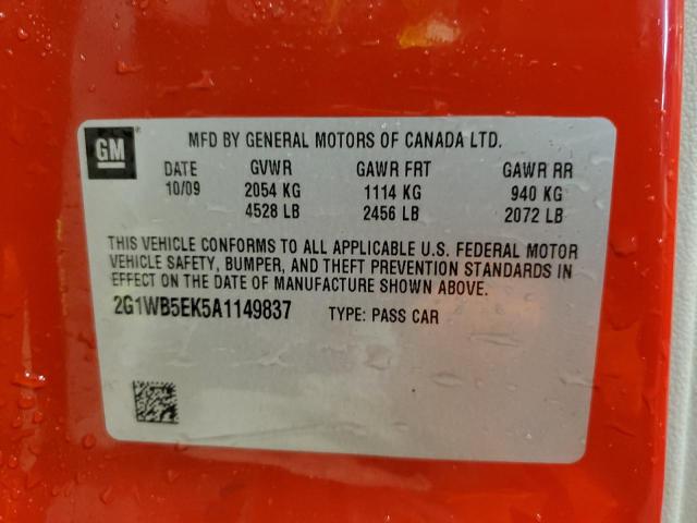 2010 CHEVROLET IMPALA LT - 2G1WB5EK5A1149837