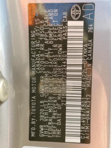 2015 TOYOTA COROLLA L #3291390145