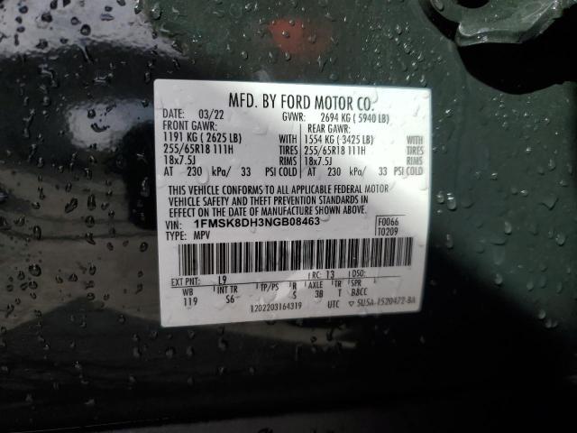 2022 FORD EXPLORER X #3296432639