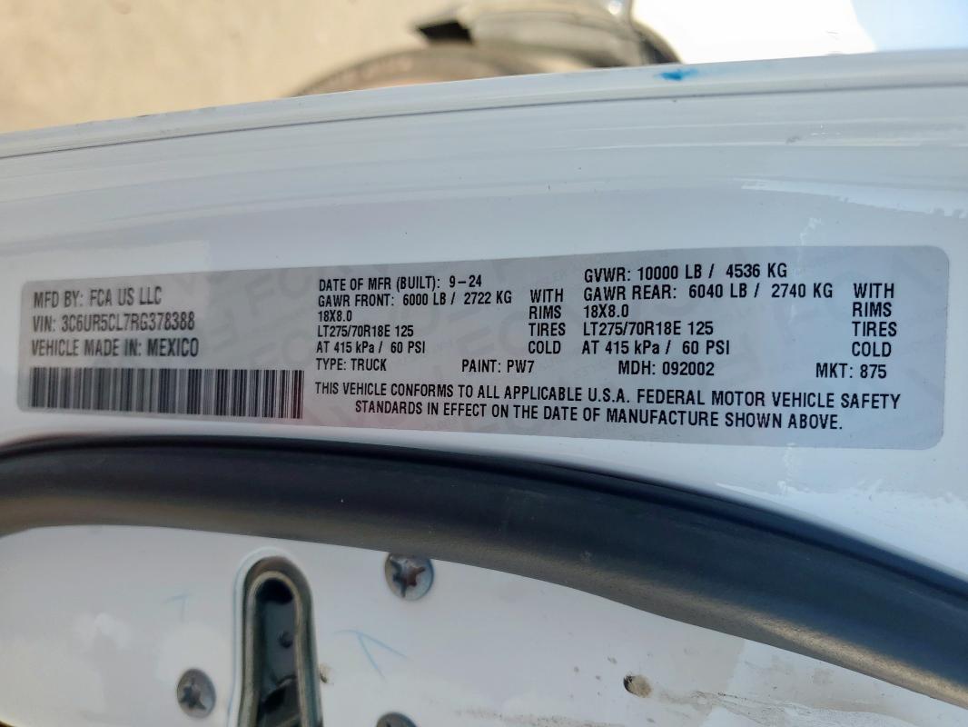 2024 RAM 2500 TRADE 3C6UR5CL7RG378388