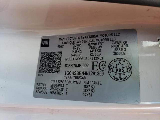 2022 CHEVROLET COLORADO - 1GCHSBEN4N1291309