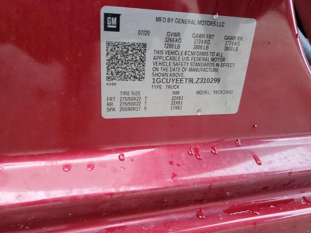 2020 CHEVROLET SILVERADO - 1GCUYEET9LZ310299