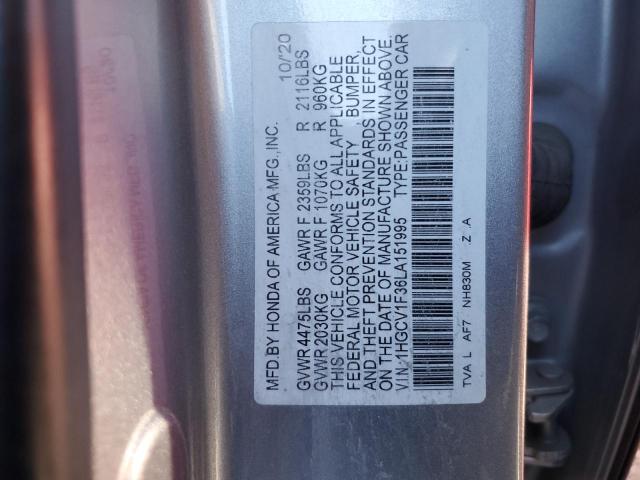 2020 HONDA ACCORD SPO #3286659289