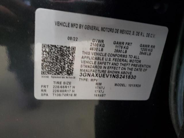 2022 CHEVROLET EQUINOX LT #3312710288