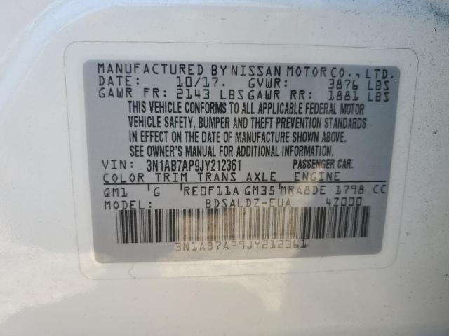 2018 NISSAN SENTRA S #3292667614