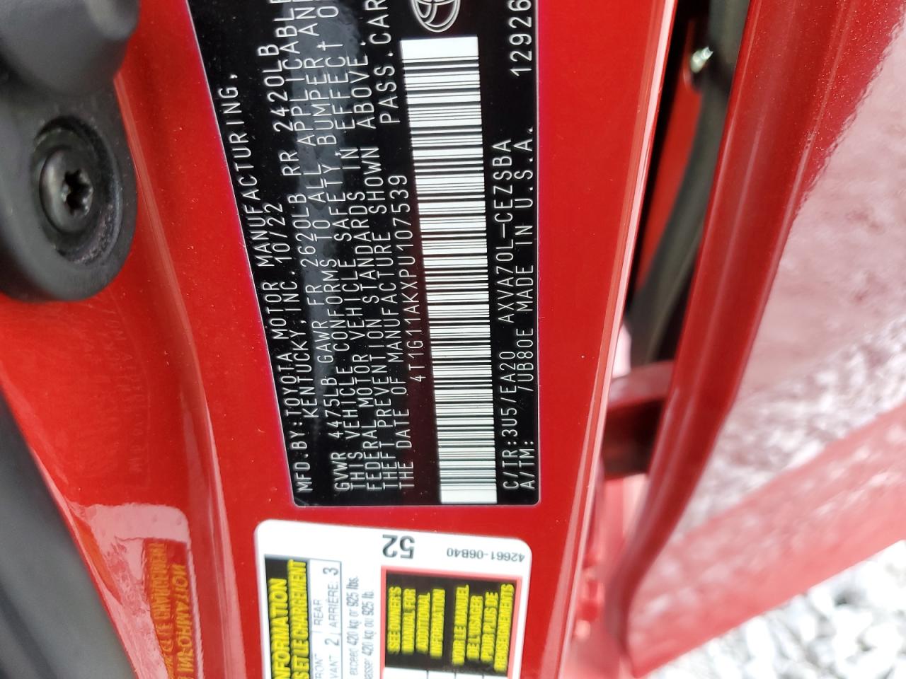 TOYOTA CAMRY SE NIGHT SHADE