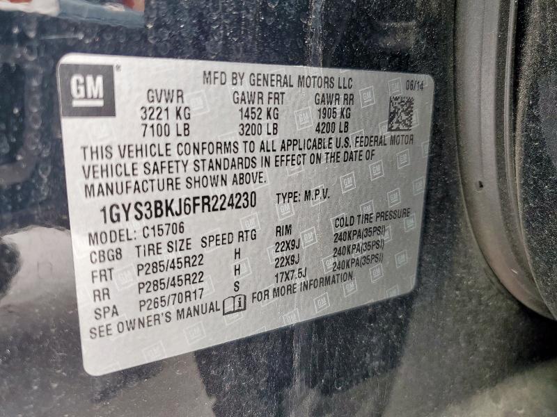 2015 CADILLAC ESCALADE L #3297270457