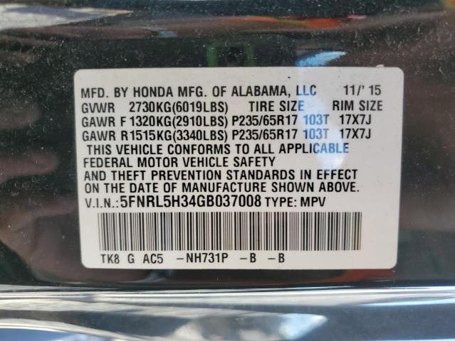 2016 HONDA ODYSSEY SE 5FNRL5H34GB037008