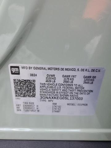 2025 CHEVROLET EQUINOX AC 3GNAXKEG0SL137003