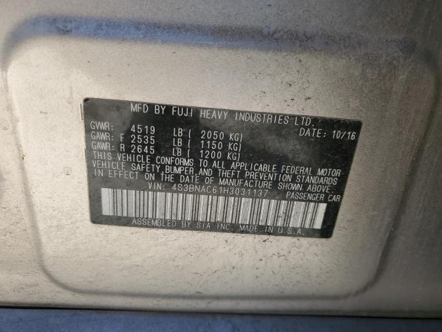 2017 SUBARU LEGACY 2.5 #3286923220