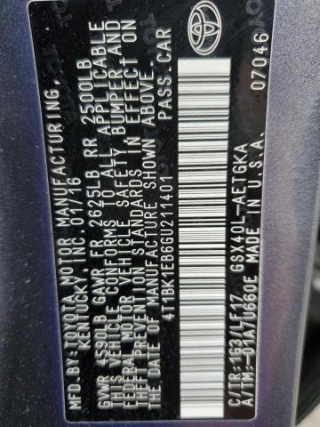 2016 TOYOTA AVALON XLE - 4T1BK1EB6GU211401