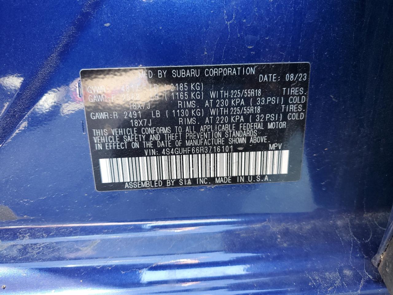 SUBARU CROSSTREK SPORT