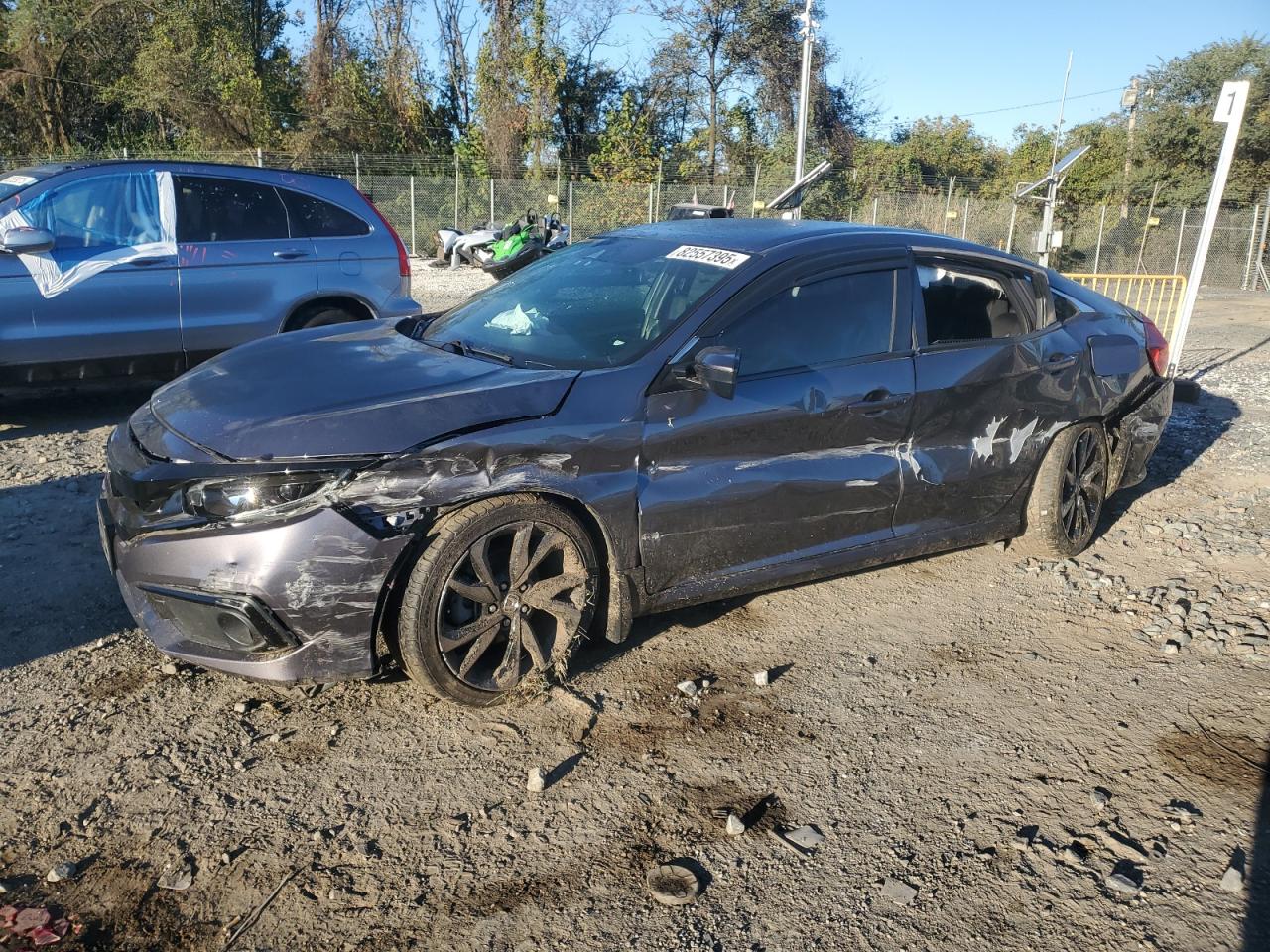 Lot #3302910073 2020 HONDA CIVIC SPOR