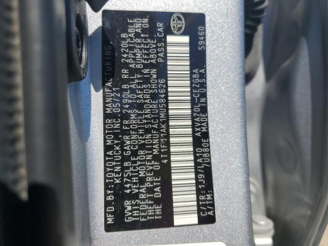 2021 TOYOTA CAMRY XLE 4T1F11AK1MU584626