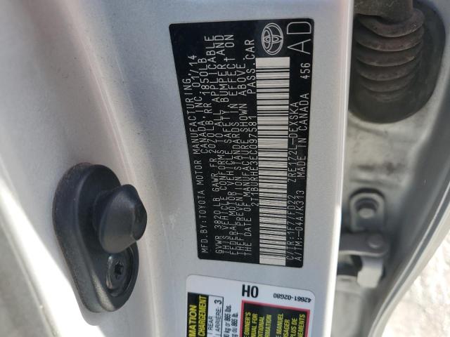 2014 TOYOTA COROLLA L - 2T1BURHE3EC097581