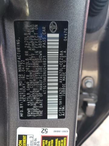 2022 TOYOTA CAMRY SE - 4T1G11AK0NU046831