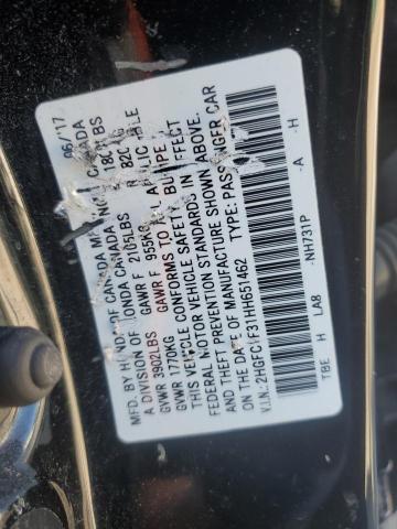2017 HONDA CIVIC EX 2HGFC1F31HH651462