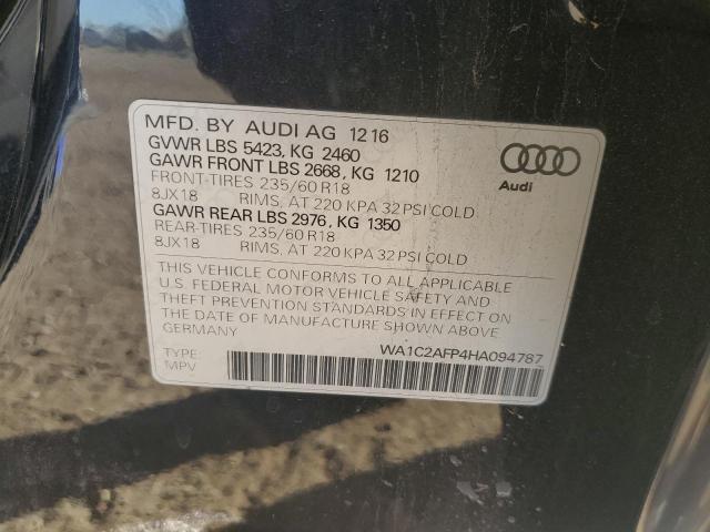 2017 AUDI Q5 PREMIUM WA1C2AFP4HA094787