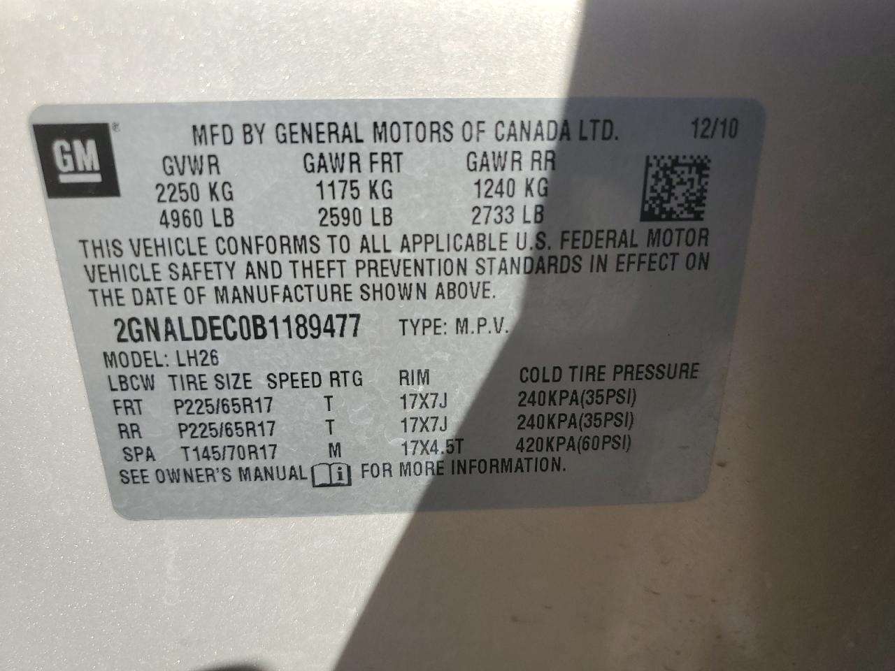 CHEVROLET EQUINOX LT