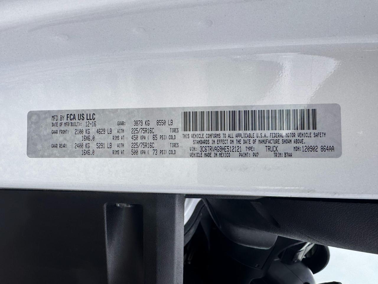 RAM PROMASTER 1500 STANDARD