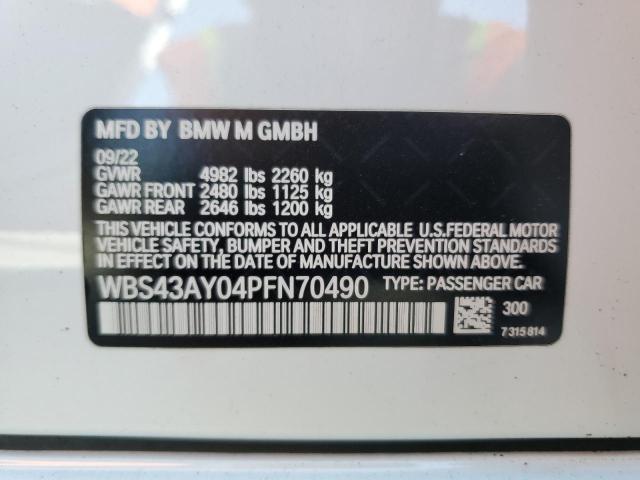 2023 BMW M3 COMPETI WBS43AY04PFN70490