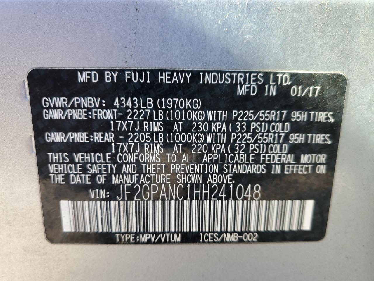 SUBARU CROSSTREK LIMITED