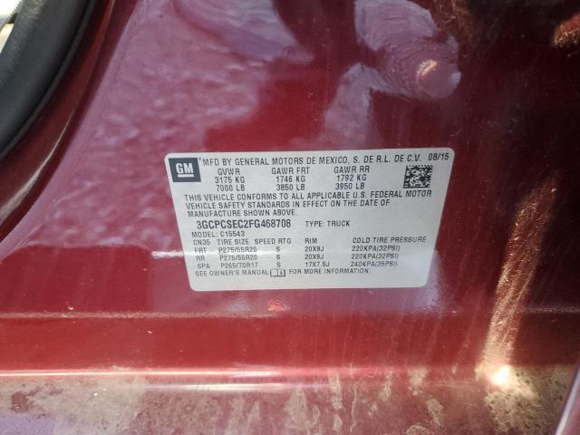 2015 CHEVROLET SILVERADO - 3GCPCSEC2FG468708